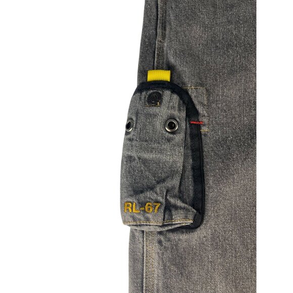 Vintage Y2K Polo Jeans Cell Phone Carpenter Denim Jeans Men 40 Gray Straight Leg - Picture 3 of 15